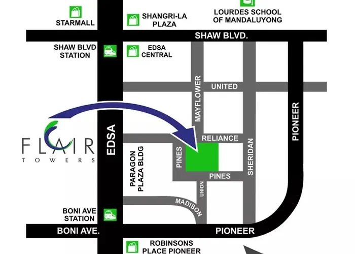 Apartment Flair Condotel 1 Bedroom Near Mrt Edsa Shangrila Megamall Lightmall Manila